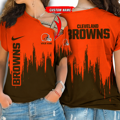 [SPECIAL OFFER] NEW CUSTOMIZED NFL29 CLB CLEVELAND KHAKIS SHOULDER SHIRT