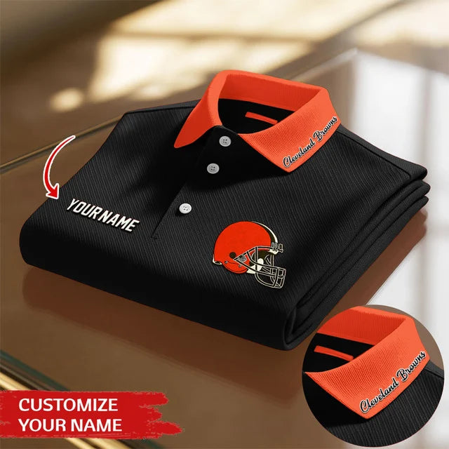 LIMITED EDITION - NEW CUSTOMIZED NFL29 CLB CLEVELAND BROWNS POLO SHIRT