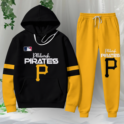 LIMITED EDITION - NEW CUSTOMIZED MLB29 PHP PITTSBURGH PIRATES HOODIE & SWEATPANTS SET