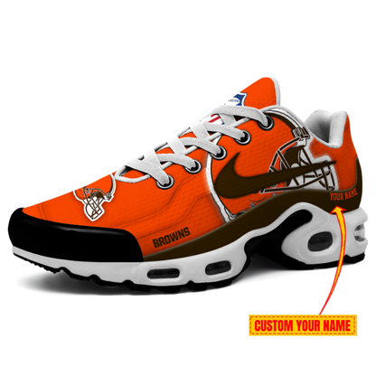 LIMITED EDITION - NEW CUSTOMIZED NFL29 CLB CLEVELAND BROWNS AIR MAX PLUS SNEAKERS