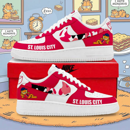 FINAL SALE - NEW CUSTOMIZED MLS29 SLC ST.L CITY x GARFIELD AF1 SNEAKERS