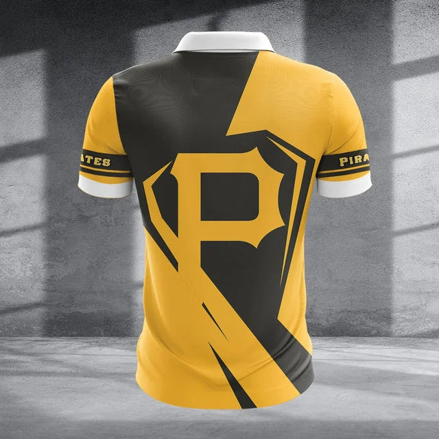 [FLASH SALE] NEW CUSTOMIZED MLB29 PHP PITTSBURGH PIRATES ZIP POLO SHIRT