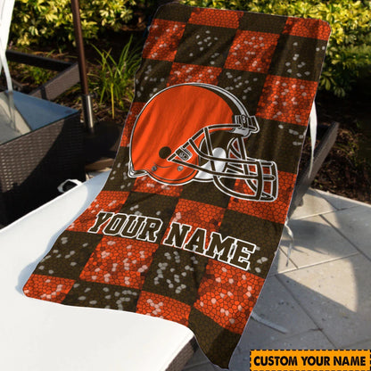 LIMITED EDITION - NEW CUSTOMIZED NFL29 CLB CLEVELAND BROWNS BEACH TOWEL