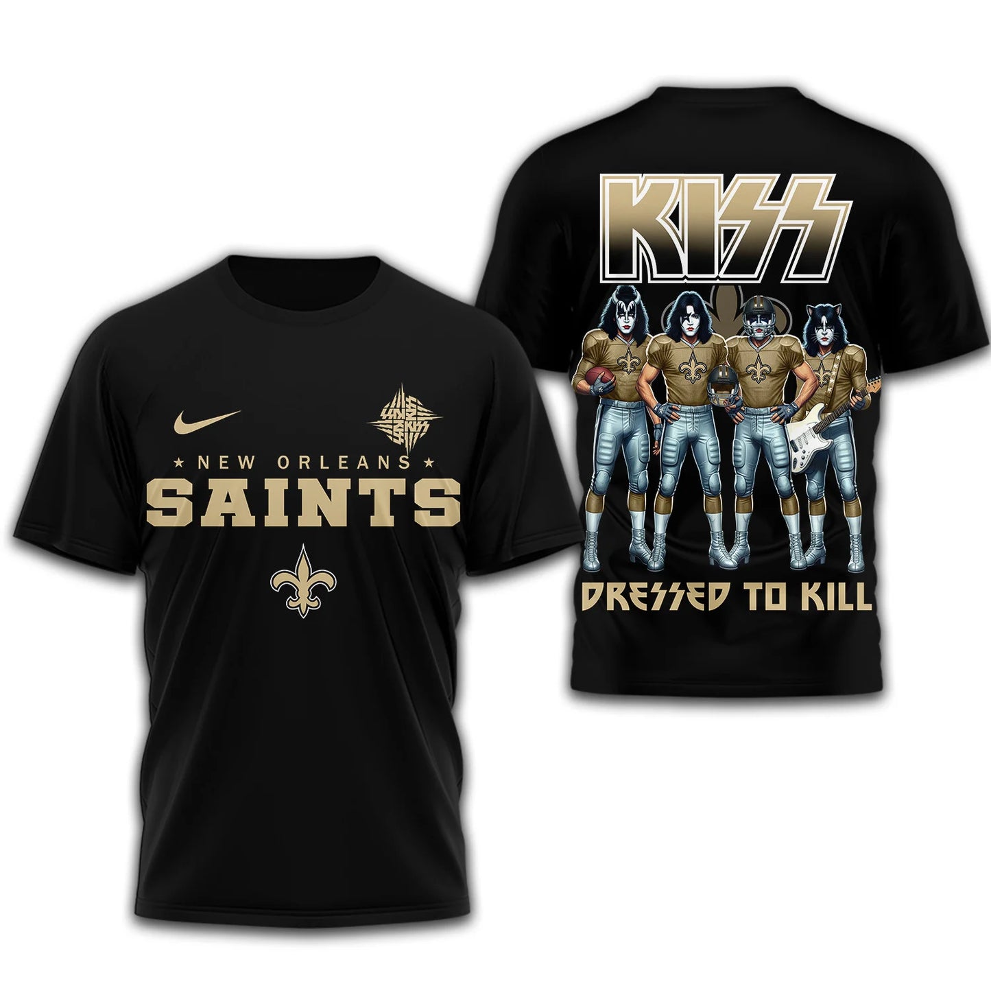 LIMITED EDITION - NEW CUSTOMIZED NFL24 NOS NEW ORLEANS SAINTS T-SHIRT | MULTIPLE COLORS AVAILABLE