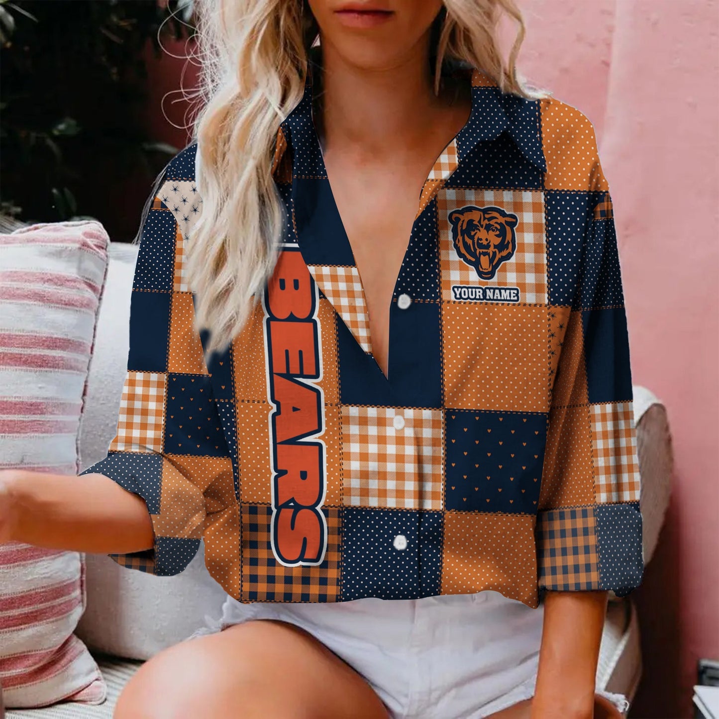 LIMITED EDITION - NEW CUSTOMIZED NFL26 CCB CHICAGO BEARS WOMEN CASUAL SHIRT FOR FAN