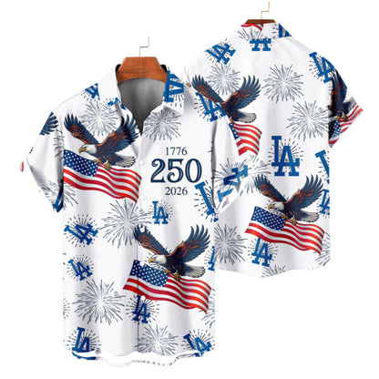 LIMITED EDITION - NEW CUSTOMIZED MLB02 LAD LOS ANGELES DODGERS UNISEX HAWAIIAN SHIRT