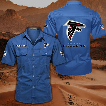 SPECIAL EDITION - NEW CUSTOMIZED NFL18 ATF ATLANTA FALCONS MUTICOLOR MEN'S CARGO SHIRT