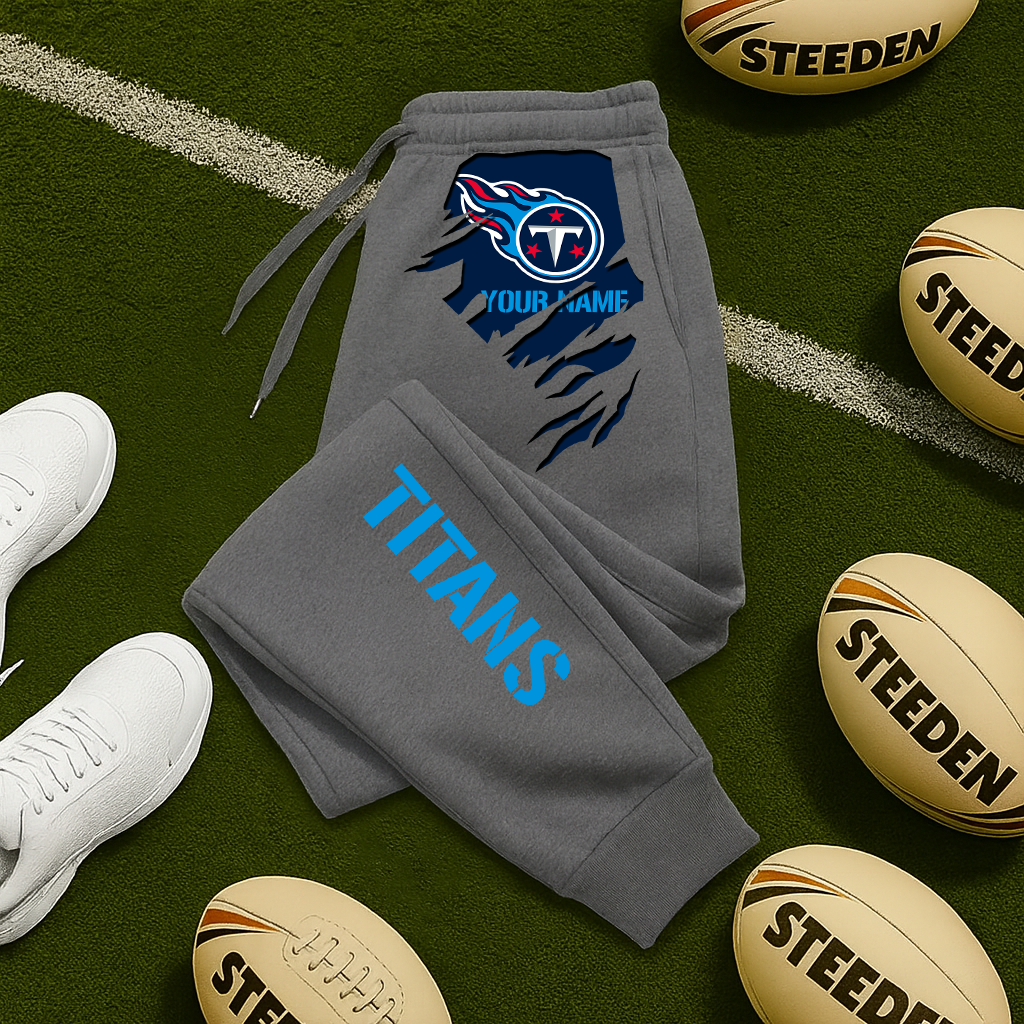 LIMITED EDITION - NEW PERSONALIZED NFL31 TST TENNESSEE TITANS JOGGERS