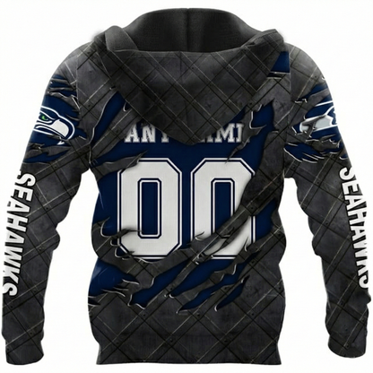 LIMITED EDITION - NEW CUSTOMIZED NFL06 SSH SEATTLE SEAHAWKS UNISEX T-SHIRT, POLO, HOODIE & JACKETS
