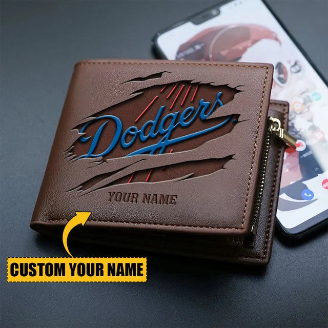 LIMITED EDITION - NEW CUSTOMIZED MLB02 LAD LOS ANGELES DODGERS LEATHER WALLET