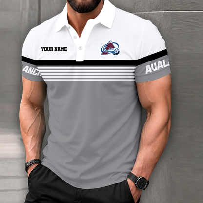 LIMITED EDITION - NEW CUSTOMIZED NHL05 CAL COLORADO AVALANCHE POLO SHIRT