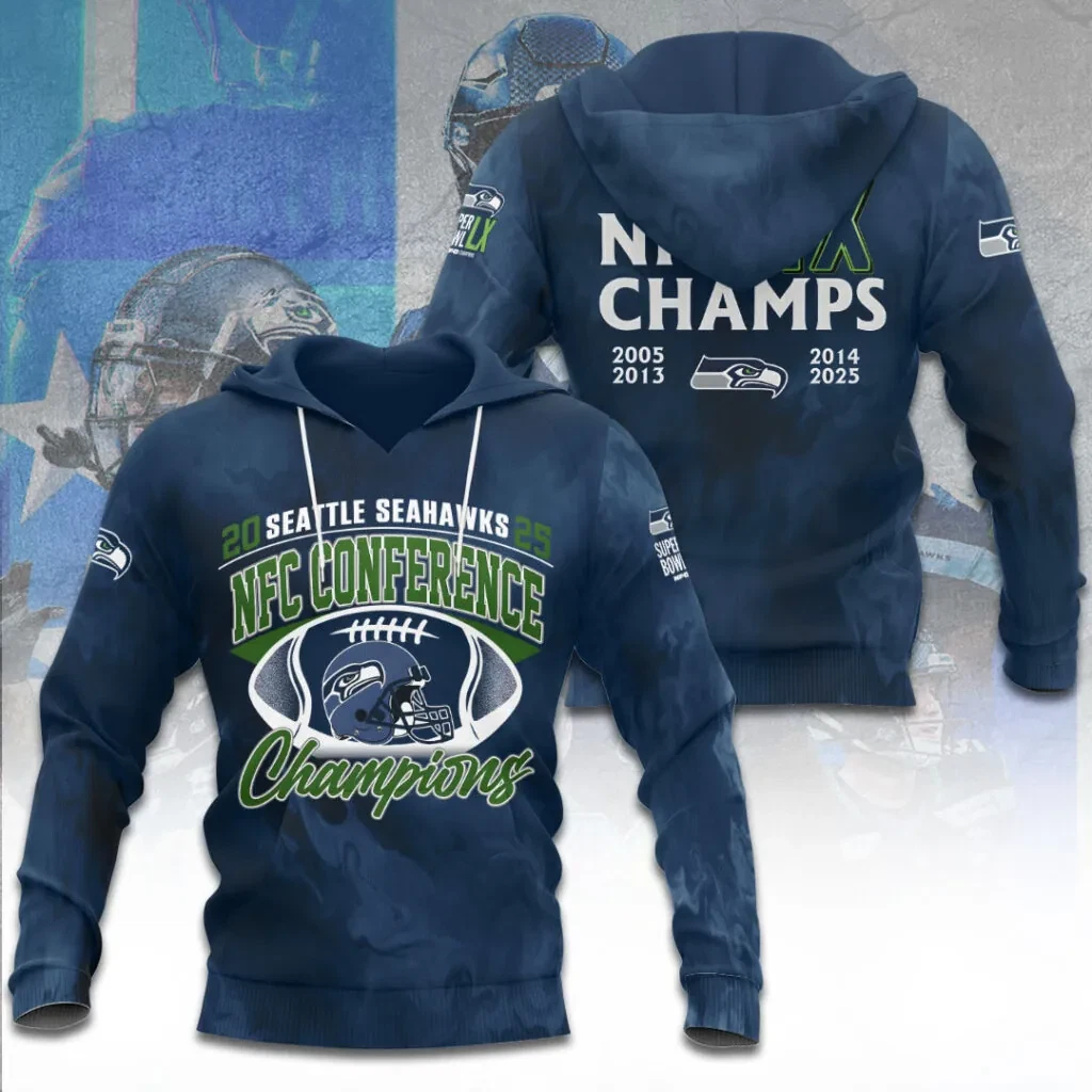 LIMITED EDITION - NEW CUSTOMIZED NFL06 SSH SEATTLE SEAHAWKS UNISEX T-SHIRT, POLO, HOODIE & JACKETS