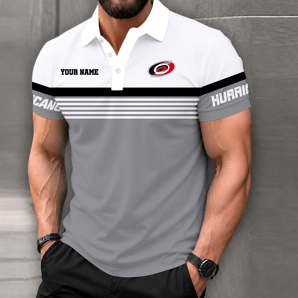 LIMITED EDITION - NEW CUSTOMIZED NHL07 CLH CAROLINA HURRICANES POLO SHIRT
