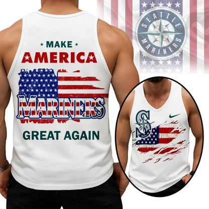 LIMITED EDITION - NEW CUSTOMIZED MLB14 SMS SEATTLE MARINERS UNISEX TANK TOP