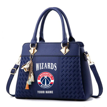 LIMITED EDITION - NEW CUSTOMIZED NBA28 WWI WASHINGTON ZIP HANDBAG MULTICOLOR
