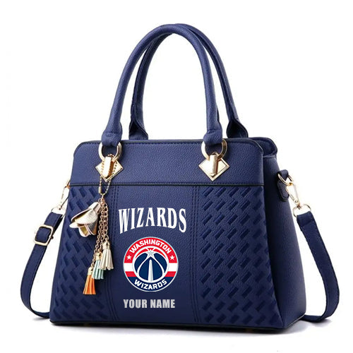 LIMITED EDITION - NEW CUSTOMIZED NBA28 WWI WASHINGTON ZIP HANDBAG MULTICOLOR