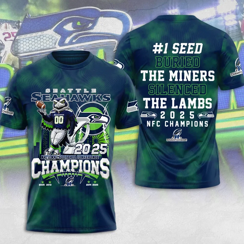 LIMITED EDITION - NEW CUSTOMIZED NFL06 SSH SEATTLE SEAHAWKS UNISEX T-SHIRT, POLO, HOODIE & JACKETS