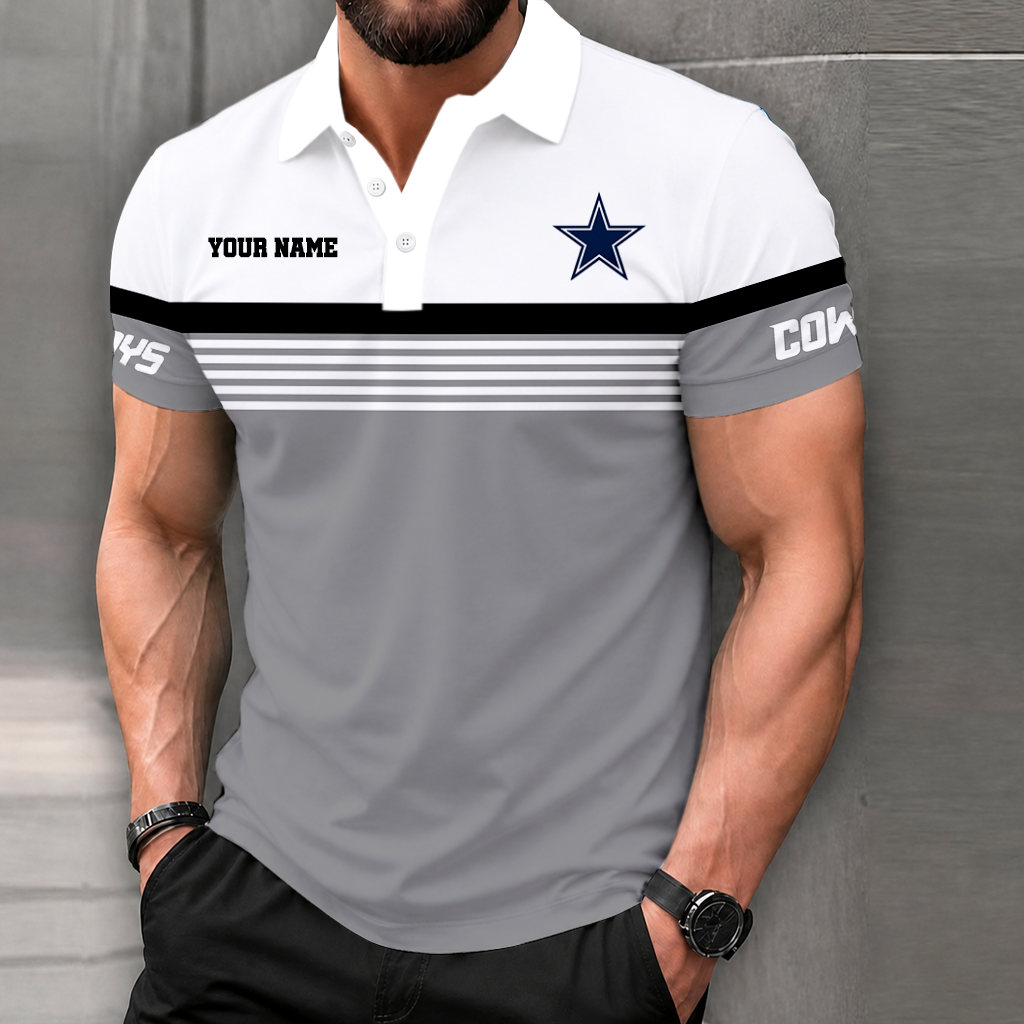 LIMITED EDITION - NEW CUSTOMIZED NFL21 DCB DALLAS COWBOYS POLO SHIRT