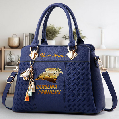 LIMITED EDITION - NEW CUSTOMIZED NFL23 CLP CAROLINA PANTHERS LUXURY HANDBAG IN MULTIPLE COLORS