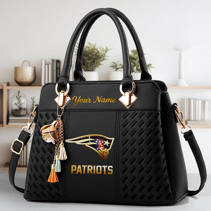 LIMITED EDITION - NEW CUSTOMIZED NFL27 NEP NEW ENGLAND PATRIOTS LUXURY HANDBAG IN MULTIPLE COLORS