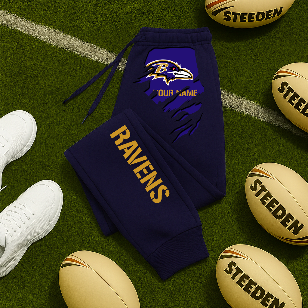 LIMITED EDITION - NEW PERSONALIZED NFL28 BTR BALTIMORE RAVENS JOGGERS