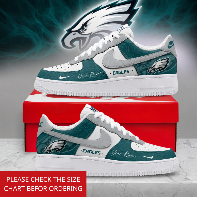 LIMITED EDITION - NEW CUSTOMIZED NFL02 PPE PHILADELPHIA EAGLES AF1 SHOES