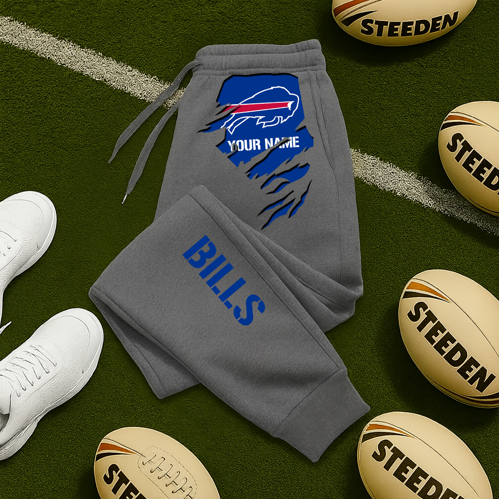 LIMITED EDITION - NEW PERSONALIZED NFL03 BFB BUFFALO BILLS JOGGERS