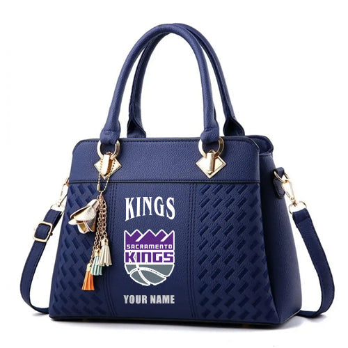 LIMITED EDITION - NEW CUSTOMIZED NBA16 SKI SACRAMENTO KINGS ZIP HANDBAG MULTICOLOR