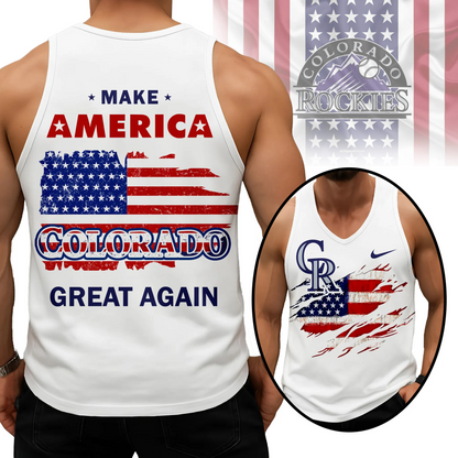 LIMITED EDITION - NEW CUSTOMIZED MLB30 COR COLORADO ROCKIES UNISEX TANK TOP