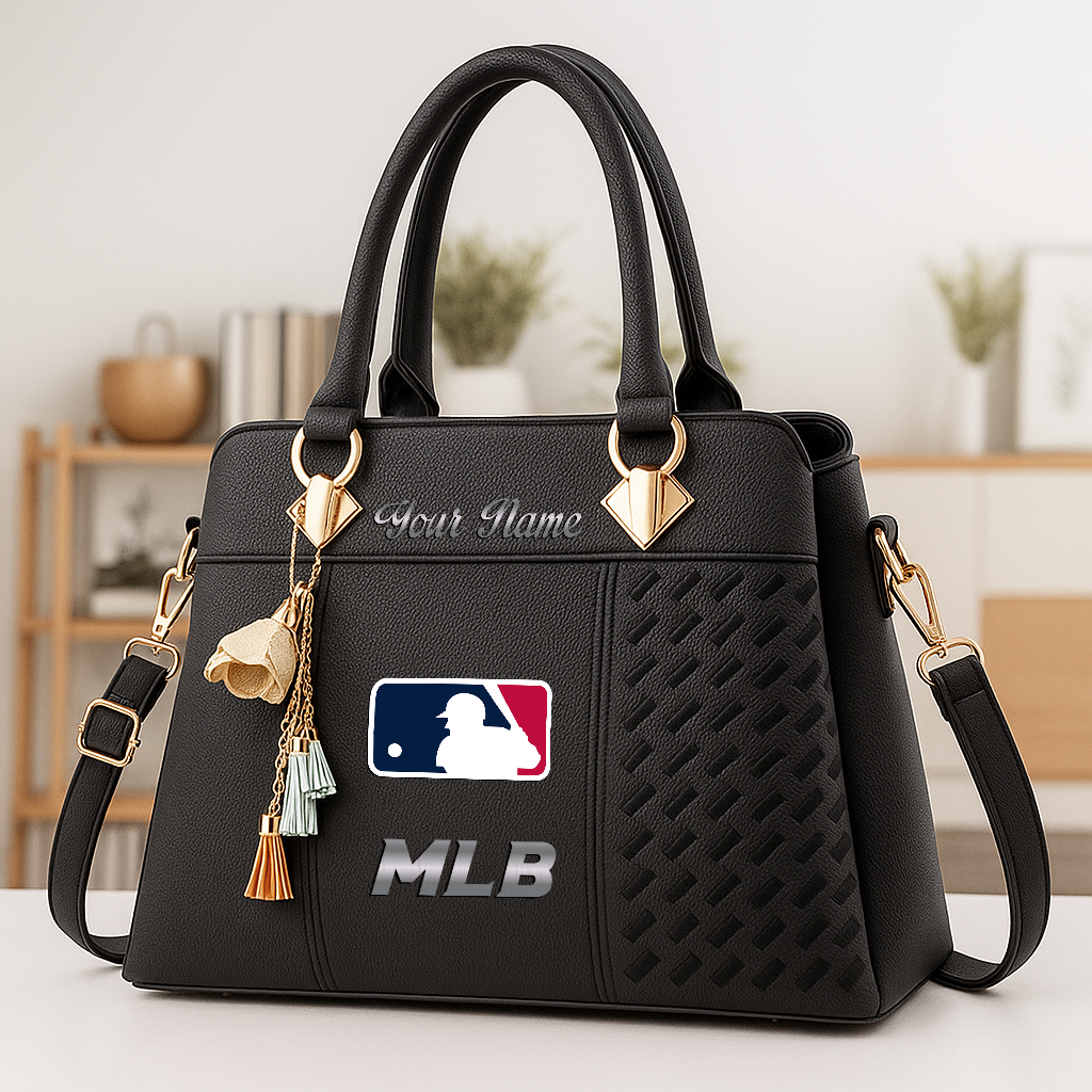 LIMITED EDITION - NEW CUSTOMIZED MLB31 MAJOR LEAGUE BASEBALL ZIP HANDBAG MULTICOLOR