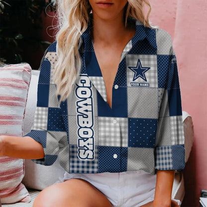 LIMITED EDITION - NEW CUSTOMIZED NFL21 DCB DALLAS COWBOYS WOMEN CASUAL SHIRT FOR FAN