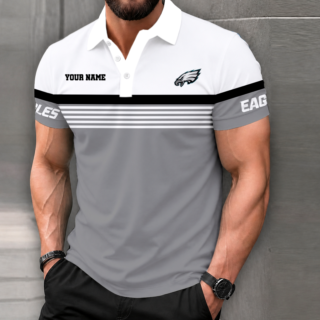 LIMITED EDITION - NEW CUSTOMIZED NFL02 PPE PHILADELPHIA EAGLES POLO SHIRT