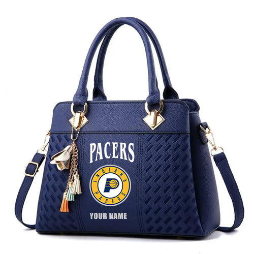 LIMITED EDITION - NEW CUSTOMIZED NBA06 IPA INDIANA PACERS ZIP HANDBAG MULTICOLOR