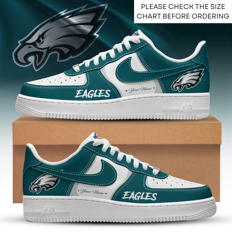 LIMITED EDITION - NEW CUSTOMIZED NFL02 PPE PHILADELPHIA EAGLES AF1 SHOES