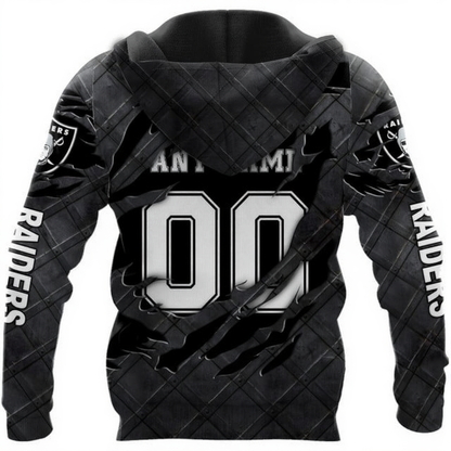 LIMITED EDITION - NEW CUSTOMIZED NFL07 LVR LAS VEGAS RAIDERS UNISEX T-SHIRT, POLO, HOODIE & JACKETS