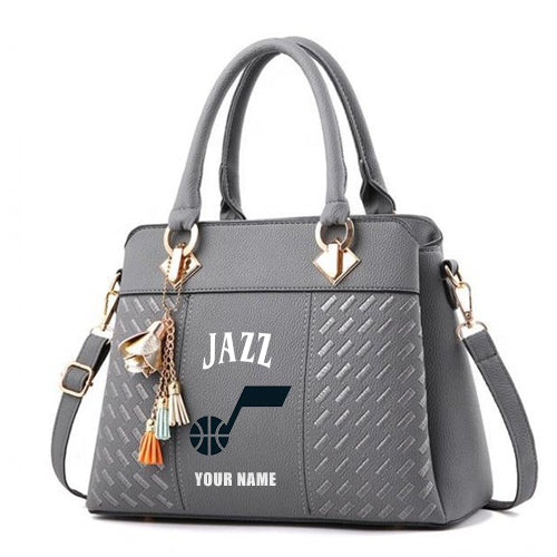 LIMITED EDITION - NEW CUSTOMIZED NBA29 UJZ UTAH JAZZ ZIP HANDBAG MULTICOLOR