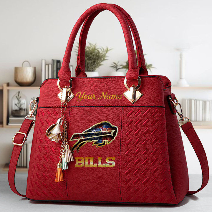 LIMITED EDITION - NEW CUSTOMIZED NFL03 BFB BUFFALO BILLS LUXURY HANDBAG IN MULTIPLE COLORS
