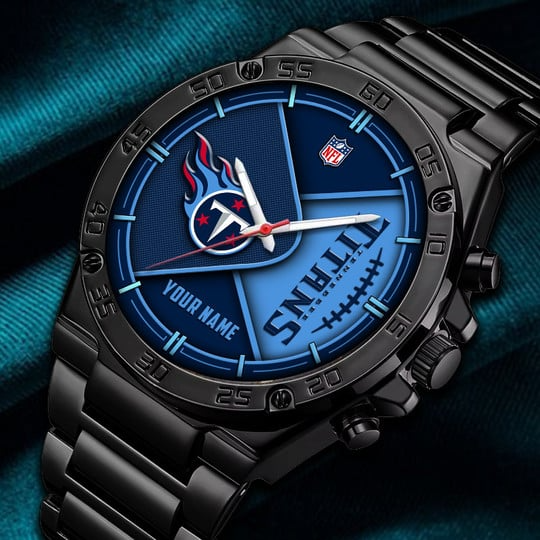 LIMITED EDITION - NEW CUSTOMIZED NFL31 TST TENNESSEE TITANS LUXURY STAINLESS STEEL WATCH