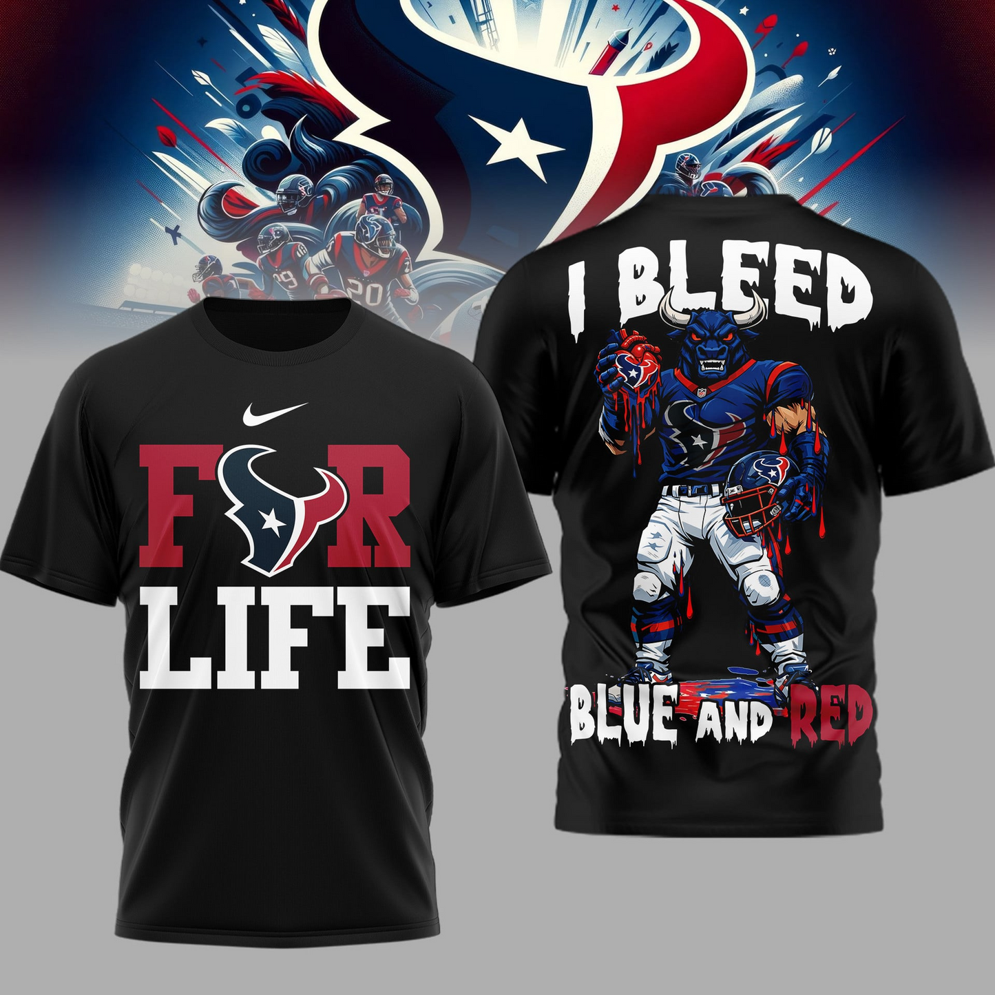 LIMITED EDITION - NEW CUSTOMIZED NFL15 HTT HT TEXANS UNISEX T-SHIRT, POLO & HOODIE