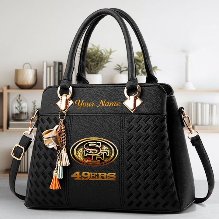LIMITED EDITION - NEW CUSTOMIZED NFL11 SF49 SAN FRANCISCO 49ERS LUXURY HANDBAG IN MULTIPLE COLORS
