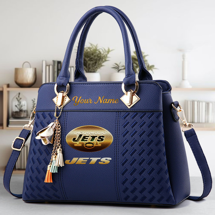 LIMITED EDITION - NEW CUSTOMIZED NFL25 NYJ NEW YORK JETS LUXURY HANDBAG IN MULTIPLE COLORS