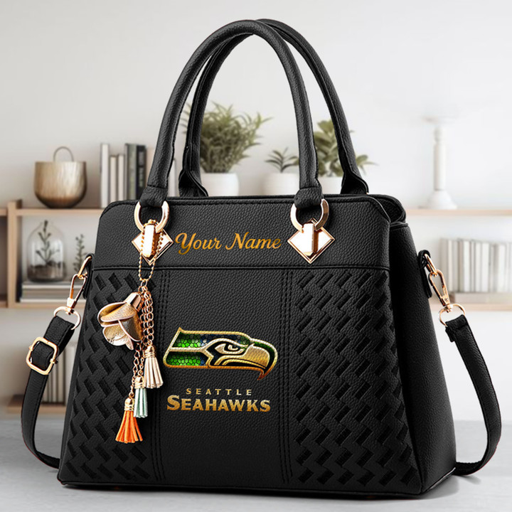 LIMITED EDITION - NEW CUSTOMIZED NFL06 SSH SEATTLE SEAHAWKS LUXURY HANDBAG IN MULTIPLE COLORS