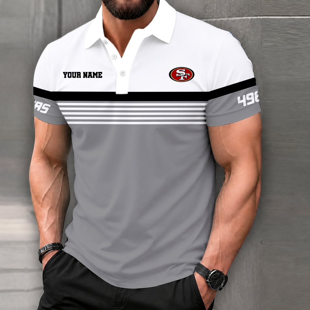 LIMITED EDITION - NEW CUSTOMIZED NFL11 SF49 SAN FRANCISCO 49ERS POLO SHIRT