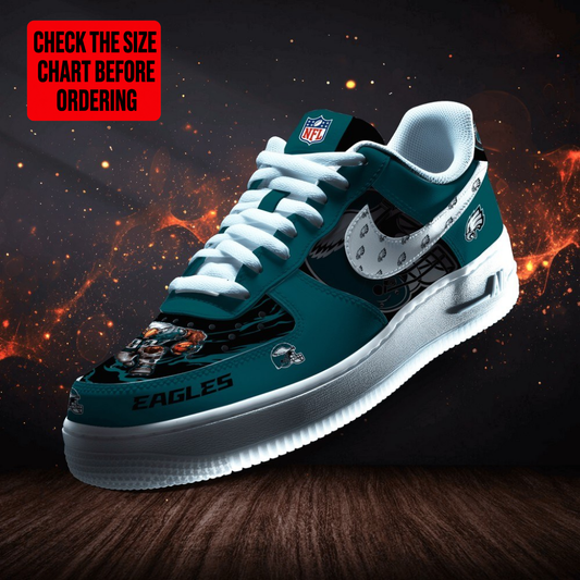 LIMITED EDITION - NEW CUSTOMIZED NFL02 PPE PHILADELPHIA EAGLES AF1 SHOES