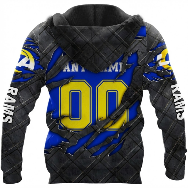 LIMITED EDITION - NEW CUSTOMIZED NFL22 LAR LOS ANGELES RAMS UNISEX T-SHIRT, POLO, HOODIE & JACKETS