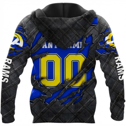 LIMITED EDITION - NEW CUSTOMIZED NFL22 LAR LOS ANGELES RAMS UNISEX T-SHIRT, POLO, HOODIE & JACKETS