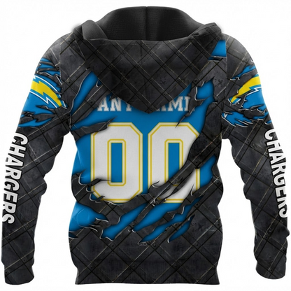 LIMITED EDITION - NEW CUSTOMIZED NFL09 LAC LOS ANGELES CHARGERS UNISEX T-SHIRT, POLO, HOODIE & JACKETS