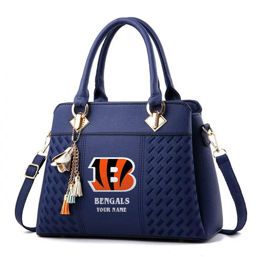 LIMITED EDITION - NEW CUSTOMIZED NFL16 CCB CINCINNATI BENGALS HANDBAG IN MULTIPLE COLORS