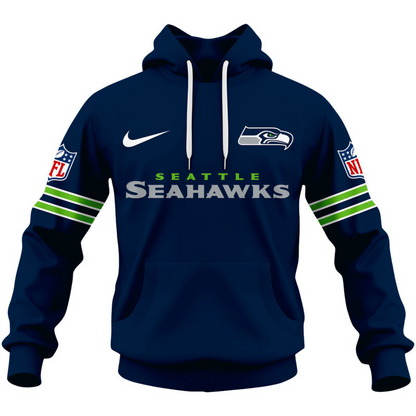 LIMITED EDITION - NEW CUSTOMIZED NFL06 SSH SEATTLE SEAHAWKS UNISEX T-SHIRT, POLO, HOODIE & JACKETS