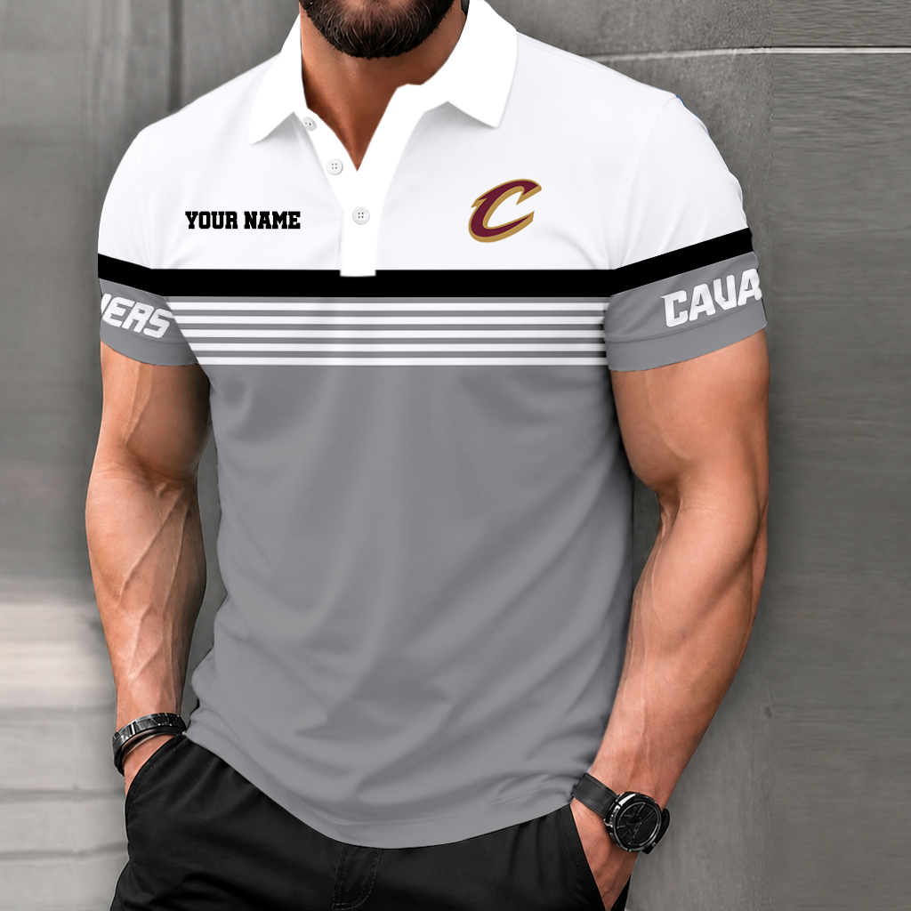 LIMITED EDITION - NEW CUSTOMIZED NBA02 CCA CLEVELAND CAVALIERS POLO SHIRT